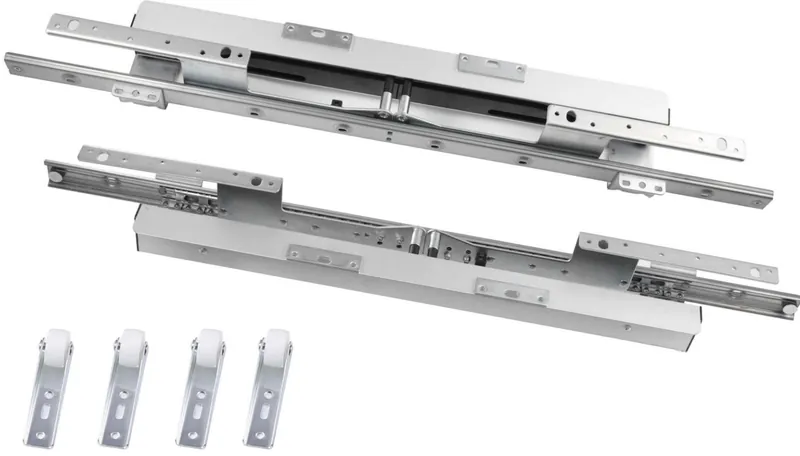 Catalogue image: extendable table slide rails and support brackets