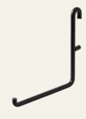 Catalogue image: black L-shaped pegboard hook