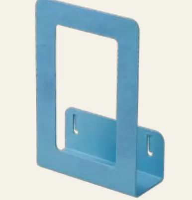 Catalogue image: blue U-shaped pegboard holder