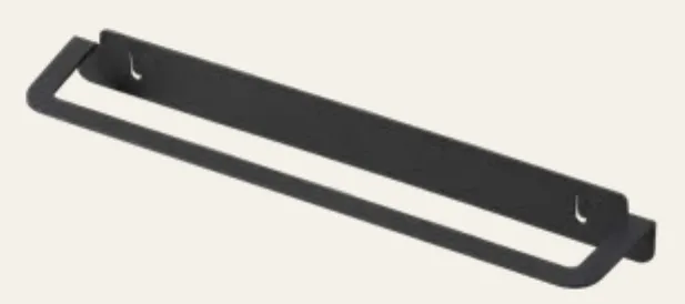 Catalogue image: black towel rail