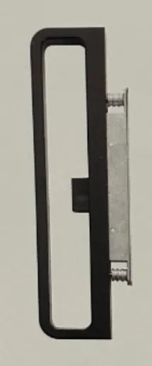 Catalogue image: slim-profile double-hook sliding lock in black
