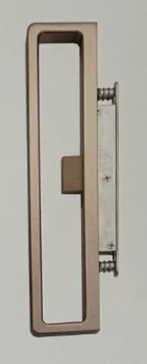 Catalogue image: slim-profile double-hook sliding lock in bronze