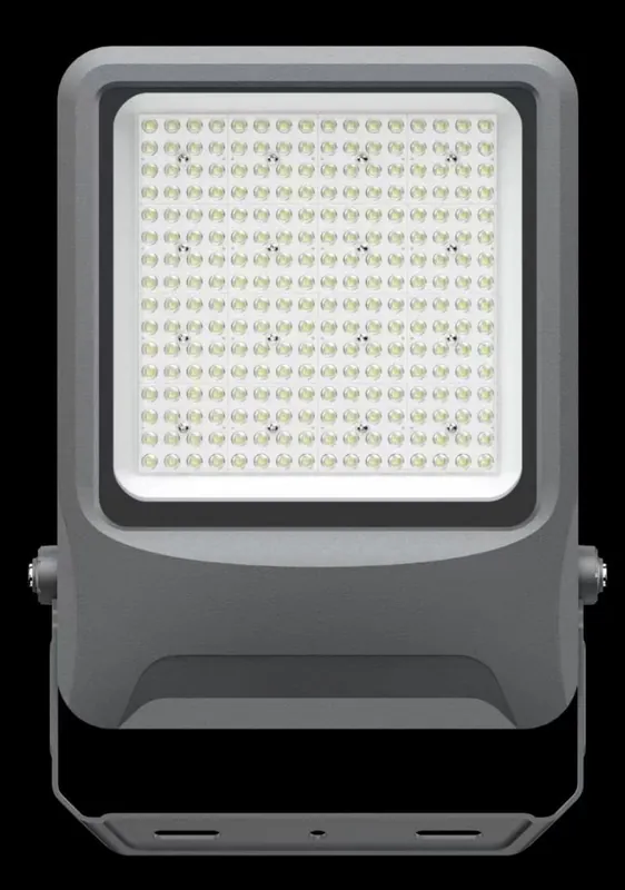 Catalogue image: grey LED floodlight with bracket