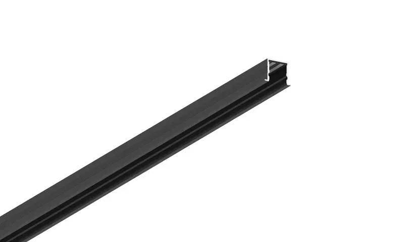 Catalogue image: black recessed magnetic rail with end section