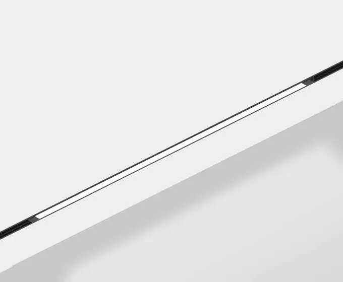 Catalogue image: slim linear floodlight fitted on a magnetic track