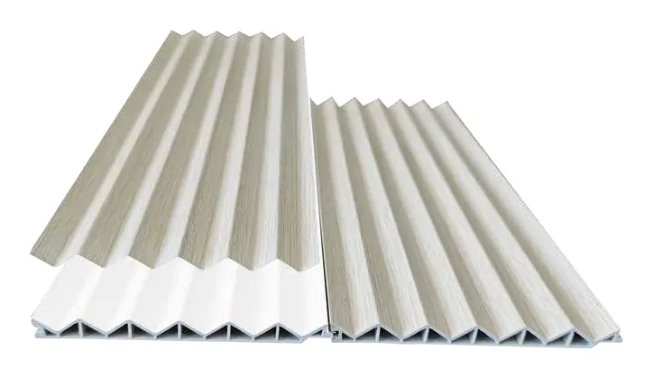 Catalogue image: wall panel with a zigzag profile, shown as a cut length with its hollow section