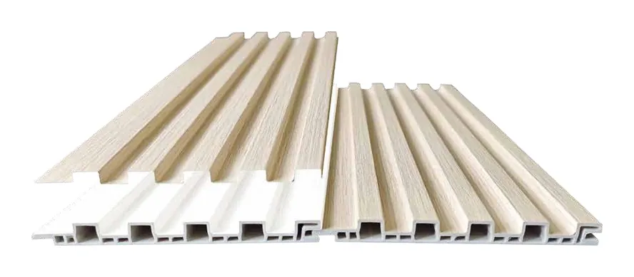 Catalogue image: wall panel with slim square ribs, shown as a cut length with its hollow section