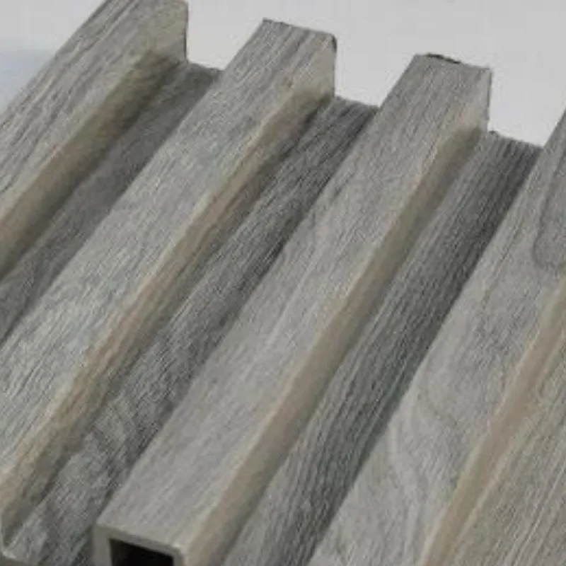 Catalogue image: grey wood-effect wall panel with square ribs
