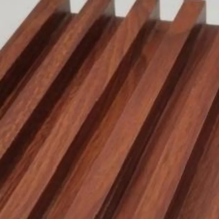 Catalogue image: red-brown wood-effect wall panel with six ribs
