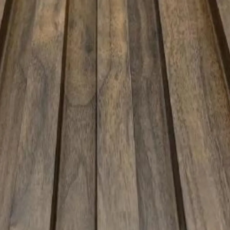 Catalogue image: dark walnut-effect wall panel with square ribs
