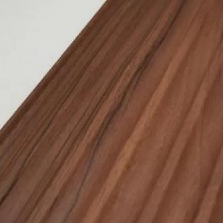 Catalogue image: red-brown wood-effect wall panel with a gentle wave profile