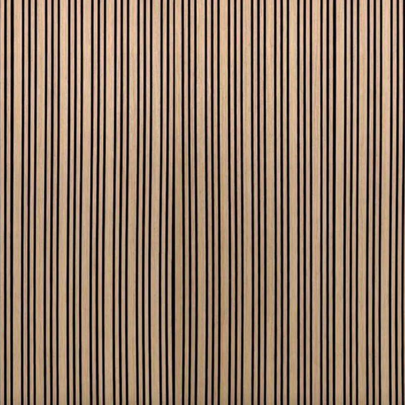 Catalogue image: walnut acoustic panel with fine slats