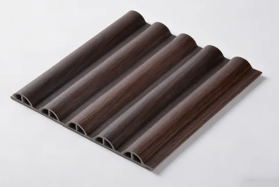 Catalogue image: wood-effect half-round fluted wall panel