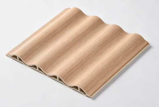 Catalogue image: wood-effect wave profile wall panel