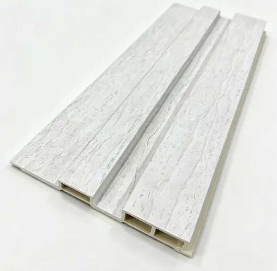Catalogue image: light stone-effect trapezoid combination wall panel