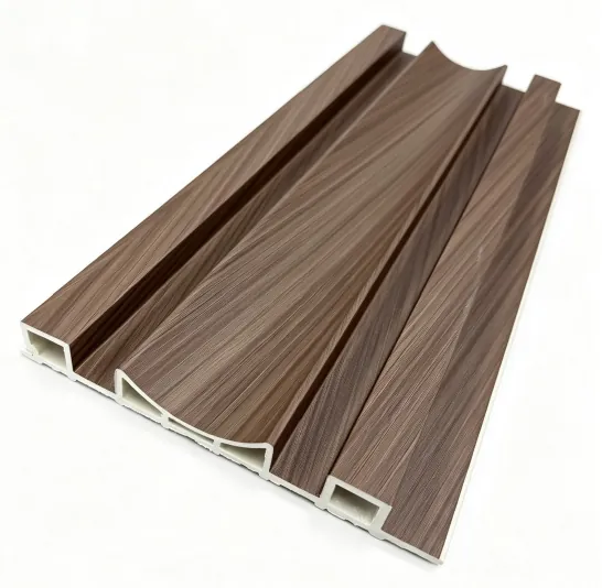 Catalogue image: wood-effect shaped arc wall panel