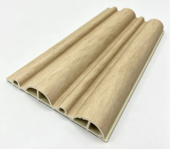 Catalogue image: light wood-effect mixed arc wall panel