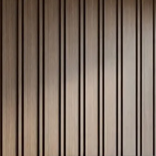 Catalogue image: dark brown wood-grain fluted wall panelling (crop of wall area)