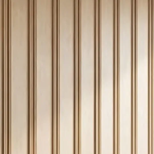 Catalogue image: light oak wood-grain fluted wall panelling (crop of wall area)
