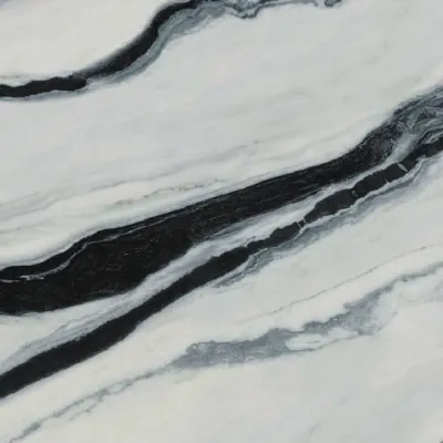Catalogue image: close view of the panda white sintered stone surface