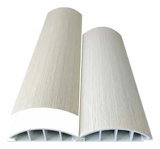 Catalogue image: wall panel with large double half-round profile, shown as a cut length with its hollow section
